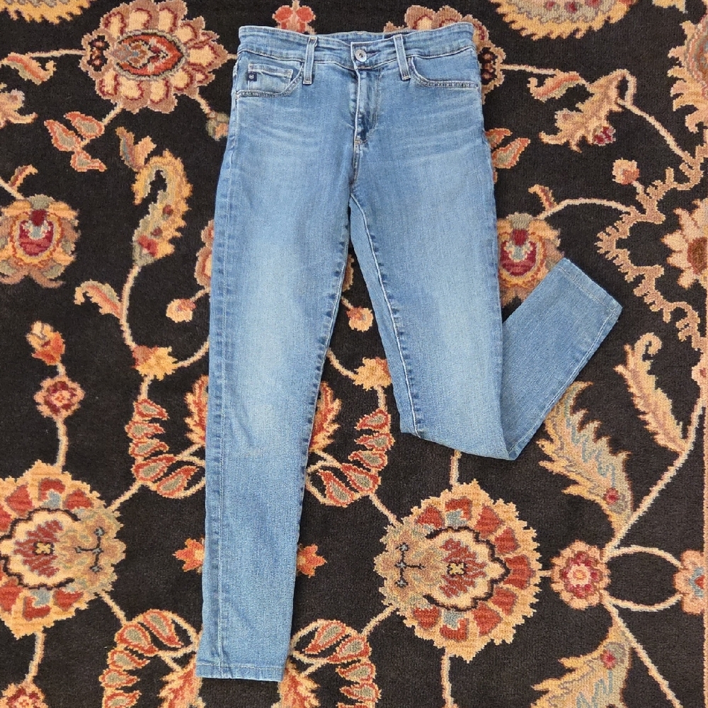 Ag Adriano Goldschmied Light Blue Skinny Jeans